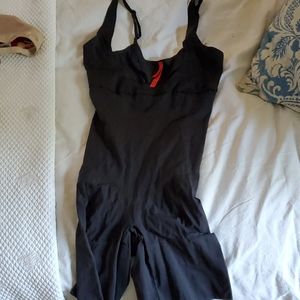 SPANX Black Bodysuit with Thigh and Tummy Control